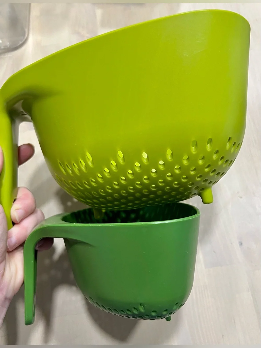 Joseph Joseph Nesting 2-Piece Colander Set - Lime Green